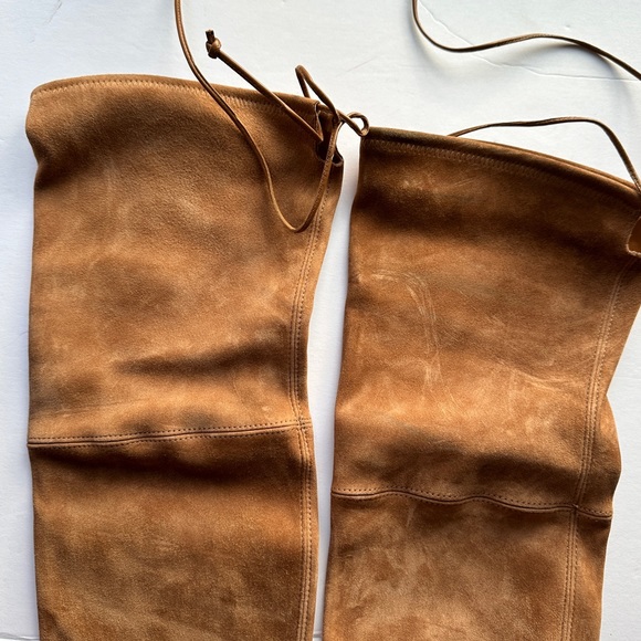 STUART WEITZMAN Hinterland Tan Suede Block Heel Over The Knee Boot 9.5 - Picture 6 of 17
